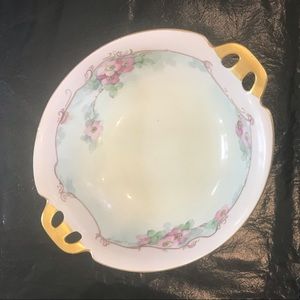 Vintage hand painted signed porcelain bowl